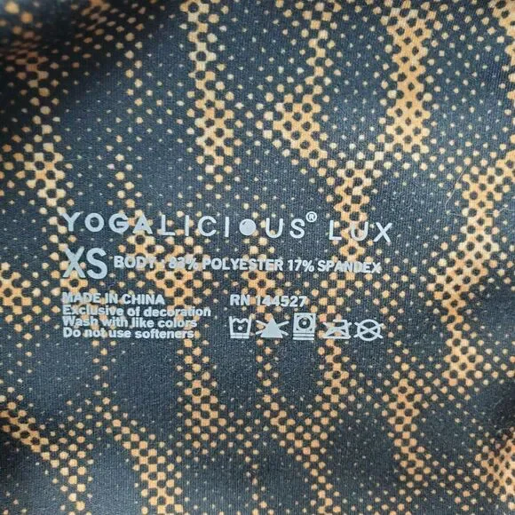 Yogalicious Lux Activewear Leggings Women XS Multi Leopard Print Stretch Pull On - Picture 6 of 6